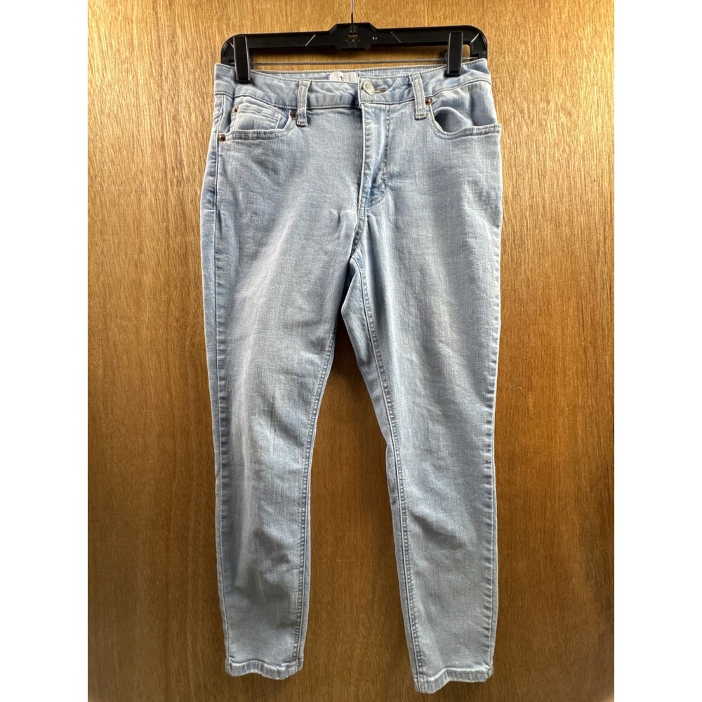 True Craft Jeans Womens Size 6 Light Wash Mid-Rise Skinny Denim Pants Blue
